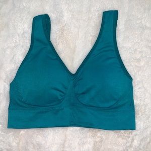 Green sports bra with padding